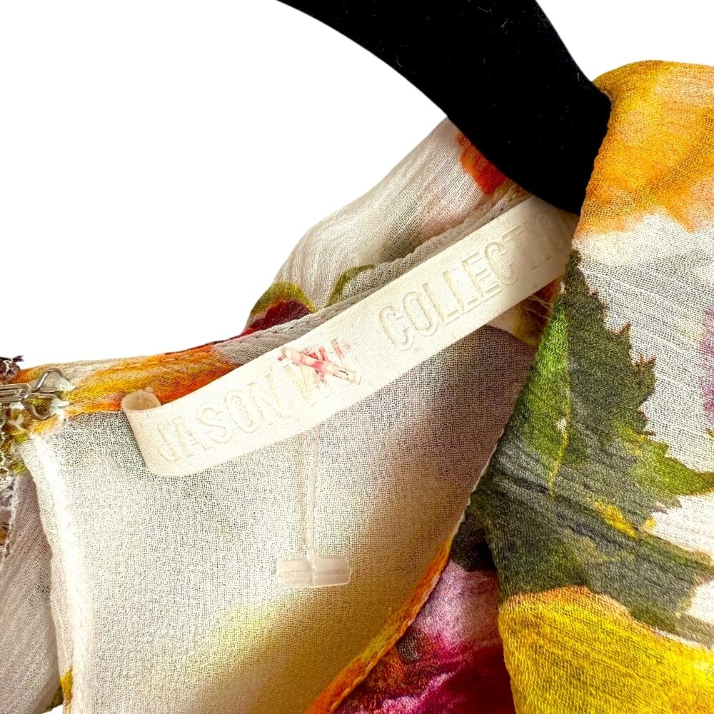 JASON WU COLLECTION silk top Floral Print SILK $795 - Picture 5 of 6